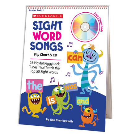 SCHOLASTIC TEACHING RESOURCES Scholastic Sight Word Songs Flip Chart And CD 811313